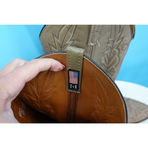 CowHide Leather Men\'s Cowboy Boots Size 10 1/2\